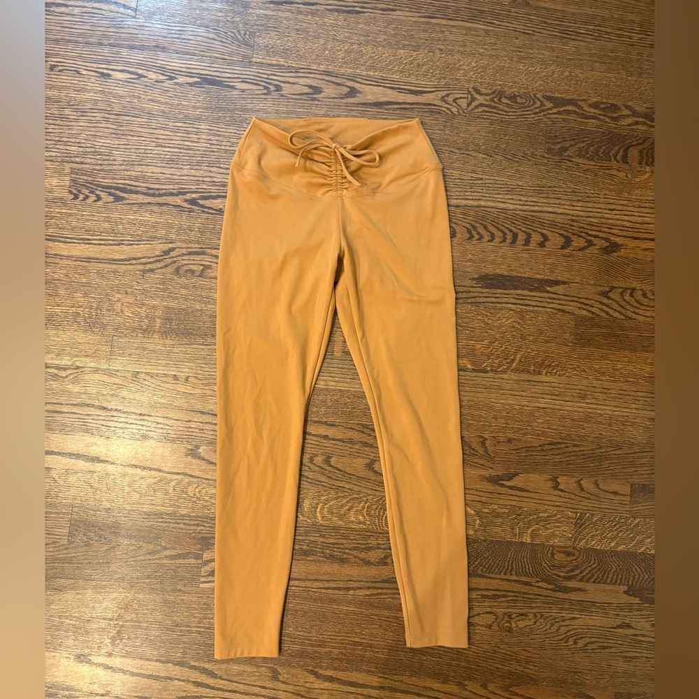 VS Pink Khaki Cinched V Waist Leggings Medium